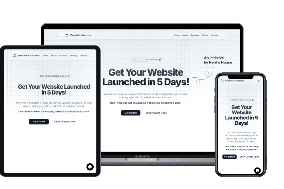 Website mockup
